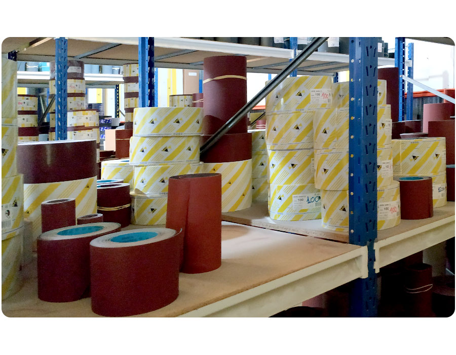Rollos de lija con soporte de tela flexible para madera